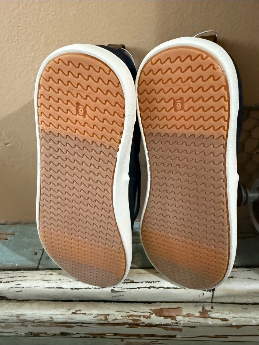 Cat & Jack Navy Canvas Men's Lace-Up Sneakers with White Soles